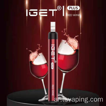 بالجملة يمكن التخلص منها vape pen iget plus 1200 نفخة